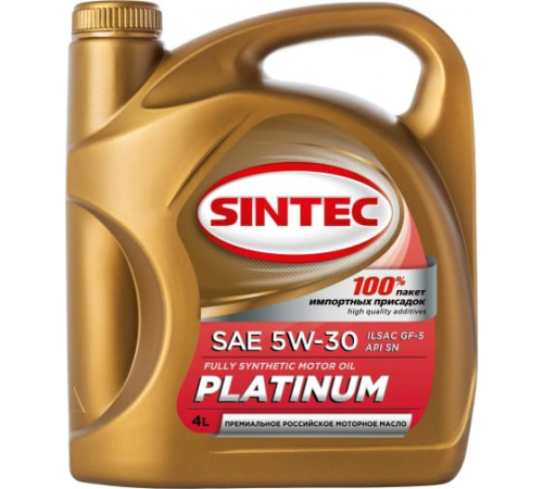 SINTEC PLATINUM 7000 5W30 синт/масло ILSAC GF-5 API SN 4L  600153